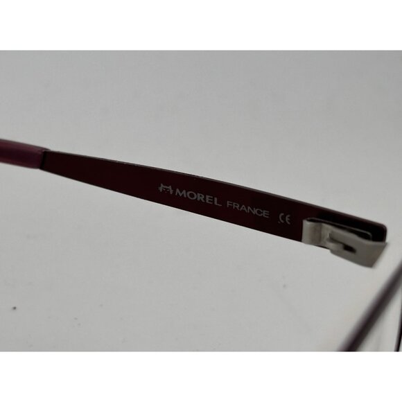 LIGHTEC - Morel France 7900L 55-16-135 PP 042 Red & White Eyeglass Frames - Picture 5 of 9